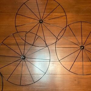 3 -14” Wreath form wagon wheel bicycle wheel spoke craft DIY